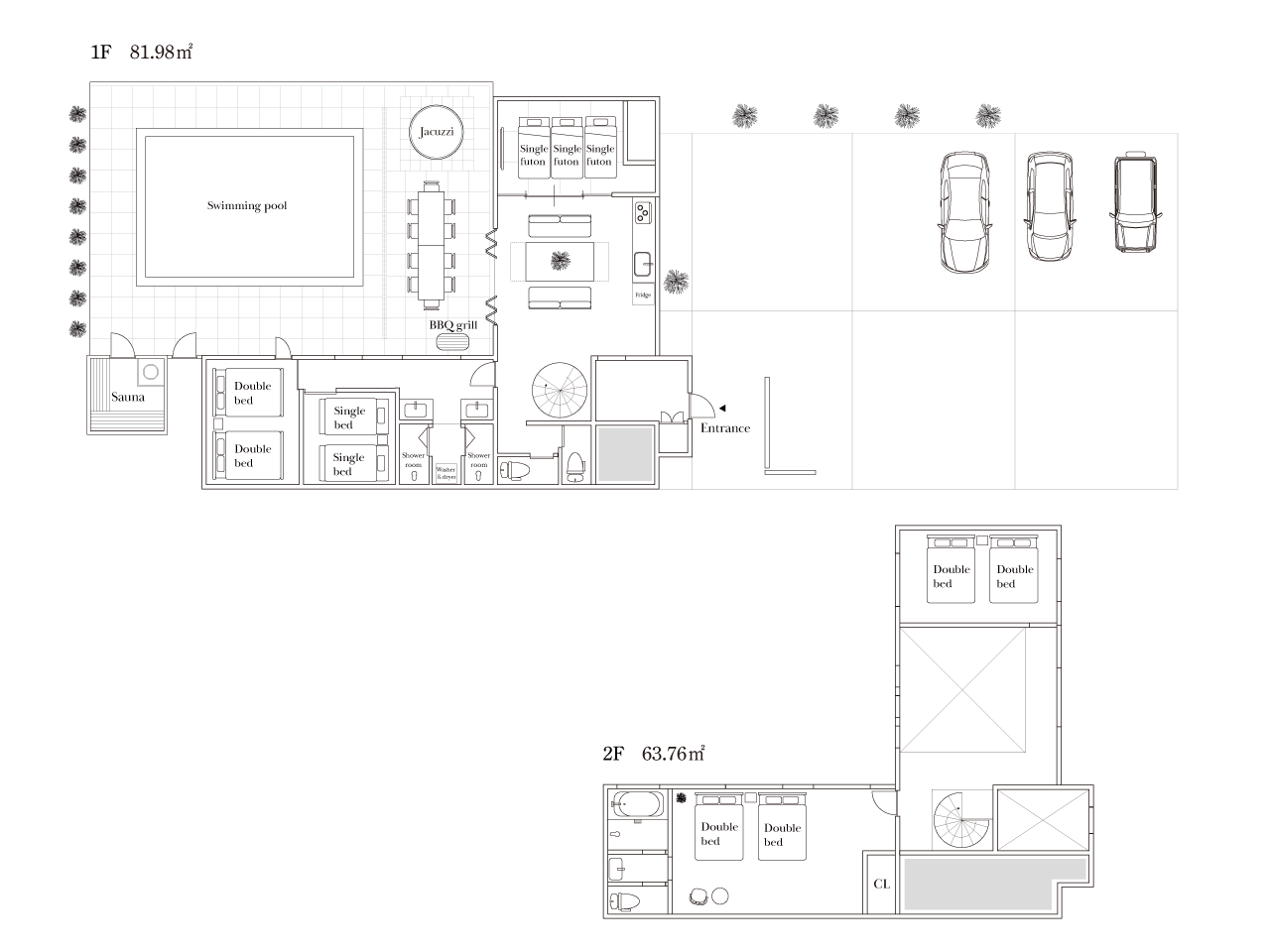 POOL VILLA 莉-REI- 見取り図