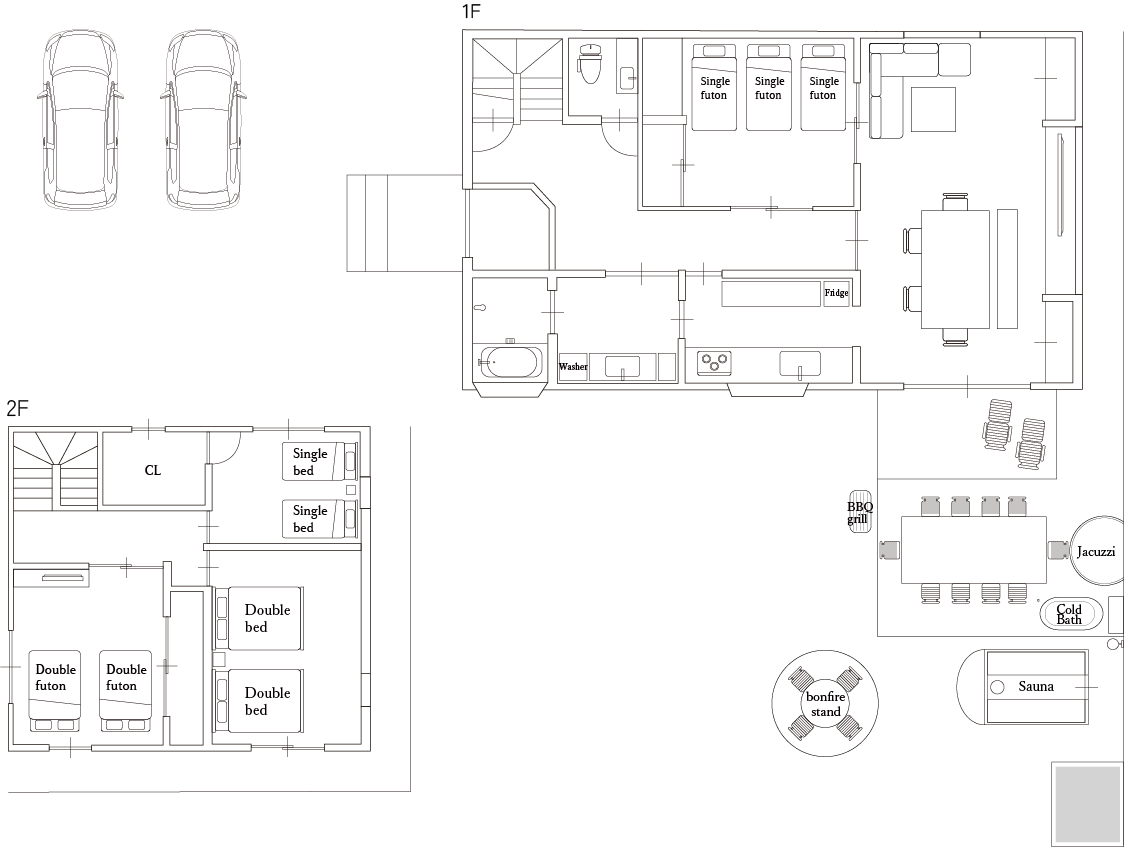 Sayuragi Villa by IZA 見取り図